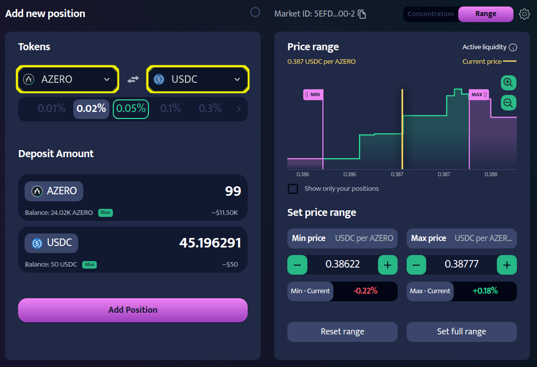 Select tokens